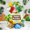 13Pcs Dinosaur Cake Toppers Dinosaur Cake Decorations with Happy Birthday Cake Topper for Dinosaur Baby Shower Birthday Party Supplies view 4