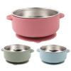 3Pcs Baby Bowls with Suction, Stainless Steel Toddler Bowls with Removable Silicone Sleeve, Heat Resistant & Drop-Proof Baby Essentials Toddler view 1