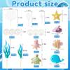 17Pcs Under The Sea Cake Toppers Under The Sea Cake Decorations with Sea Turtle Cake Topper for Sea Ocean Animal Theme Birthday Party Supplies view 2
