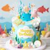 17Pcs Under The Sea Cake Toppers Under The Sea Cake Decorations with Sea Turtle Cake Topper for Sea Ocean Animal Theme Birthday Party Supplies view 3