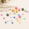 uxcell 200Pcs Mini Dice, 5mm/0.2" Acrylic Tiny Six Side Game Dot Square Dice Bulk for Table Board Game Party Activities, White/Black view 4