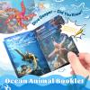 12 Pack 3D Printed Animal Toys, Desk Pets Sea Animal Toys with Educational Booklet for Kids Age 3 4 5 6 7 8, Ocean Animals Figurines Fidget Toy Birthday Gifts Office Desktop Home Decoration view 3