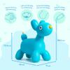 ZOOJOY Bouncy Animal Hopper, Blue Balloon Dog Bouncy Horse for Toddlers 18M+, Inflatable Ride-on Hopping Toys with Pump for Indoor & Outdoor Play, 2 3 4 5 6 7 Years Birthday Gift for Boys & Girls view 3