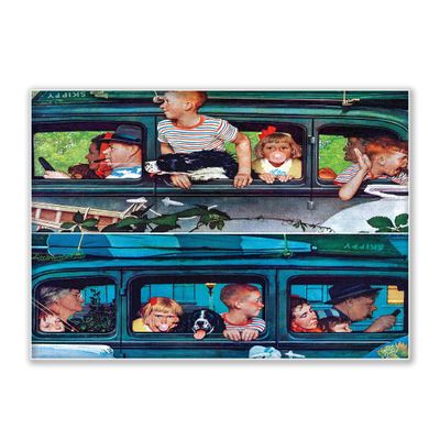 1000-piece Children's Spring Outing Bus Adult Wooden Puzzle, Intellectual Challenge, Stress-Relieving Puzzle, Relaxing Family Activity, Decoration, Size: 29.5 x 19.7 in