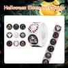 1000 Sheet Halloween Stickers 2 Roll Ghost Bat Cute Stickers 1 Inch 18 Patterns Cut Self-Adhesive Round Seal Label Durable Decal for Kids Scrapbooks Journals Laptops Phone Case Decor view 3