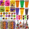 168 PCS Halloween Party Favors for Kids 24 Pack Halloween Stationery Set for Boys Girls Party Supplies School Classroom Rewards Prizes, Bluk Halloween Toys for Trick or Treat Gifts Goodie Bag Fillers view 1