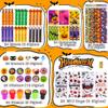 168 PCS Halloween Party Favors for Kids 24 Pack Halloween Stationery Set for Boys Girls Party Supplies School Classroom Rewards Prizes, Bluk Halloween Toys for Trick or Treat Gifts Goodie Bag Fillers view 2