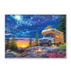1000-piece Camping Couple Enjoying The Starry Sky in RV Adult Wooden Puzzle, Intellectual Challenge, Stress-Relieving Puzzle, Relaxing Family Activity, Decoration, Size: 29.5 x 19.7 in view 1