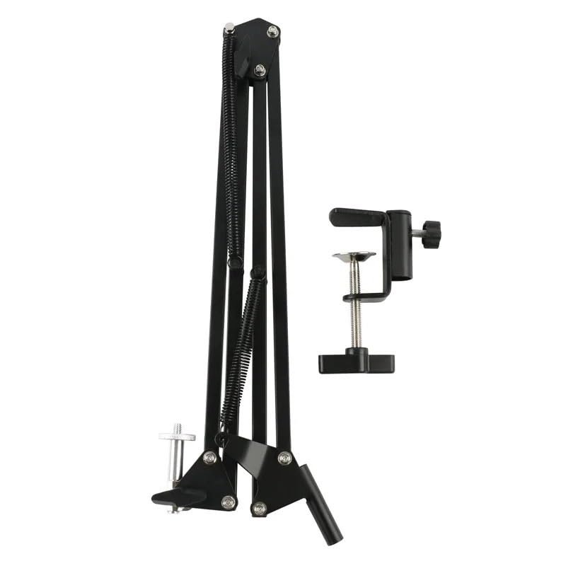 1pc Cantilever Universal Bracket Adjustable Boom Table Holder M6 Installation Aperture for Video Microscope Camera Image Acquisition(51mm with 50MM Ring)