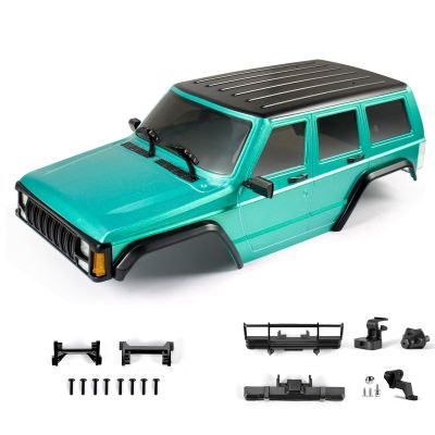 9imod 155mm Wheelbase ABS Hardtop Cherokee Body for TRX4M Bronco Defender Chassis 1/18 RC Crawler Upgrade (Green)