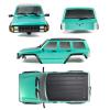 9imod 155mm Wheelbase ABS Hardtop Cherokee Body for TRX4M Bronco Defender Chassis 1/18 RC Crawler Upgrade (Green) view 2