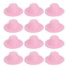 PATIKIL 4 Inch Mini Formal Hats, 12 Pcs Miniature Doll Hats Mini Top Hat for Crafts Hair Accessories Decorate Doll Snowman, Bright Pink view 1