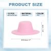 PATIKIL 4 Inch Mini Formal Hats, 12 Pcs Miniature Doll Hats Mini Top Hat for Crafts Hair Accessories Decorate Doll Snowman, Bright Pink view 2