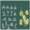 5 Night Light Dice Sports Outdoor Fitness Accessories, Carving Clear Patterns and Actions, Party Dice Accessories - H14 view 2