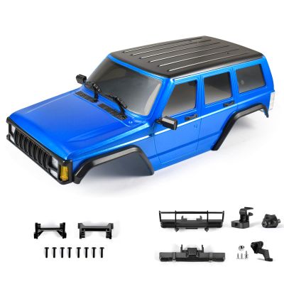 9imod 155mm Wheelbase ABS Hardtop Cherokee Body for TRX4M Bronco Defender Chassis 1/18 RC Crawler Upgrade (Blue)