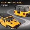 9imod RC Body Shell 6.1 in Wheelbase Shell - ABS Hardtop Body Kit with Front Rear Bumpers for 1/18 RC Crawler Chassis TRX4M Bronco Defender (Yellow) view 3