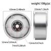 REDSPIDER2.2 Beadlock Wheels4PCS Deep Dish Negative Offset 10.4mm 2.2 Wheels for 1/10 RC Rock Crawler Car Axial Wraith RR10 SCX10 II III 90046 TRX4 TRX6 YETI D90 CC01 Crawler Tires (Silvery) view 3