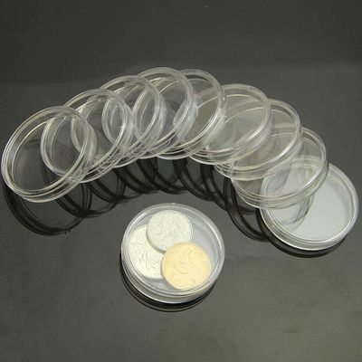 CATHATRR Round Coin Storage Box 35mm Small Items Collection Holder for Jewelry Earrings Organization Collection Coin Storage for Car