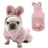 Adorable Plush Bunny Pet Costume - Soft & Warm with Removable Pom-Pom Tail  Perfect for Easter, Halloween, and Everyday Wear (Pink & Blue) view 1