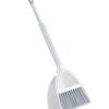 Broom with Dustpan Combo Set, mini Broom and Dustpan Set, Kids Dustpans Set Soft Fur Plastic Small Brooms Dustpans for Baby Kids Kindergarten (Gray White) view 2