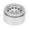 4Pcs 1:10 Beadlock Wheel Rim Hub, RC Crawler Car Metal Wheel Hub Car Tire Fit for Axial SCX10 / SCX10II / 90046/90047 (Black Silver) (Silver) view 4