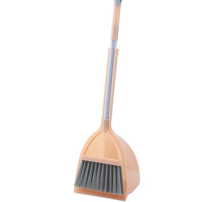 Broom with Dustpan Combo Set, mini Broom and Dustpan Set, Kids Dustpans Set Soft Fur Plastic Small Brooms Dustpans for Baby Kids Kindergarten (Red)