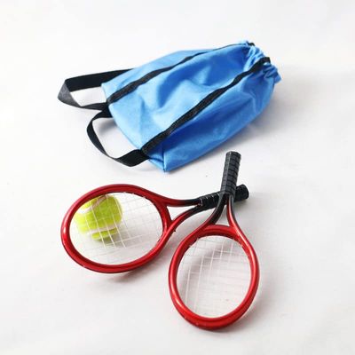 1/12 Scale Accessories Tennis Racket Sets,Miniature Dollhouse Accessories with Realistic Outdoor Scene Model for Dollhouse Sport and Decoration, Tennis Decorations for Party