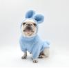 Adorable Plush Bunny Pet Costume - Soft & Warm with Removable Pom-Pom Tail  Perfect for Easter, Halloween, and Everyday Wear (Pink & Blue) view 4