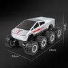 wheelfun 1/18 2.4G Remote Control Stunt Pickup Truck Q218 8 * 8 RC Amphibious Vehicle Waterproof All Terrain Controlled Off Road Car RTR Hobby Grade Model for Adult Hobby(Silver) view 2