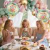 102 Pcs Tea Party Balloons, 35" Huge Teapot Aluminum Foil Balloons Pink Green Gold Confetti Latex Balloon for Girls Birthday Let's Par Tea Baby Shower Bridal Shower Garden Party Decorations Supplies view 3