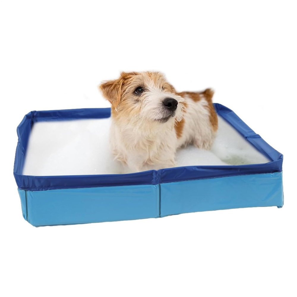 50x50x10cm Dog Kiddie Pool Pet Swimming Pool Outdoor Dog Swimming Bathing Tub Portable Pet Bath Pools PVC Bath Tub Indoor/Outdoor Pools for Small Puppy Cats Other Animals