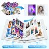 2x3 Photo Album, Refillable PU Leather A5 Photo Binder with Adjustable Pages, 200 Pockets for Fujifilm Instax Mini 12 11 9 40 99 90 8 7 Evo LiPlay, Polaroid Snap PIC-300 Z2300 Instant Cameras (White) view 2