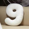 Number Plush Pillow, Numbers Hugging Throw Pillows, Decorative DIY 0-9 Number English Throw Pillows for Bed Couch Sofa Bedroom Living Room Decor (Number 9, Beige, 15.7in) view 1