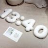 Number Plush Pillow, Numbers Hugging Throw Pillows, Decorative DIY 0-9 Number English Throw Pillows for Bed Couch Sofa Bedroom Living Room Decor (Number 9, Beige, 15.7in) view 2