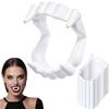 12 Pcs Halloween White Teeth Fangs Vampire Teeth Funny Cosplay Plastic Decor, Party Gift for Women Men Food Accessories view 1