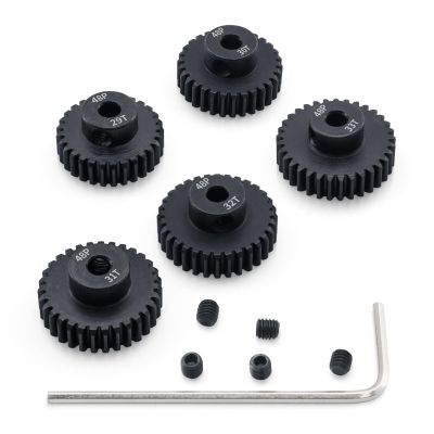 48P 29T 30T 31T 32T 33T Pinion Gear Sets with Screwdrivers for 3.175mm Shaft Brushless Brush Motor Compatible with Arrma HPI Kyosho Losi Axial Traxxas Tamiya 1/10 RC Car Monster Truck Buggy