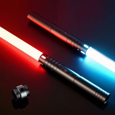 lasesasies 5 Children's Lightsaber, Featuring 20 RGB Colors, Multiple Memory Modes, Dueling Lightsaber, USB-C Rechargeable Laser Sword, Suitable for Children and Adults (Black/2 Pieces)