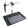 1pc Aluminum Alloy Microscope Base Platform+Single Arm Rotating Bracket High Temperature Resistant Work Mat for Stereo Microscope view 1