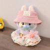 15-17cm Doll Clothes for Labb Rabbit Bunny, Lovely Girly Lady Clothes Doll Clothing Hat+Flower Dress, Fashionable Outfit for Dress up, Doll Costume Cosplay Fashion Accessories -Polka Dot view 1