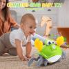 Crawling Crab Baby Toy - Rechargeable Bubble Machine - Tummy Time Toys - Automatic Crawling Crab Bubble Blower Machine for 3 4 5 6 Babie Boy Girl Learning Crawl for Kid Outdoor, Parties, Birthday Gift view 2