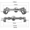 Aluminum Alloy CNC Anodized Full Metal Front Rear Portal Axle For 1/12 MN MN99S MN98 D90 D91 D99 D99S MN90 RC Car Upgrade(WHITE) view 4