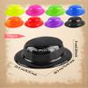 32 Pack Colorful Plastic Bowler Hat Neon Party Hats Bulk Solid Derby Hat Bowler Hats for Birthday Photo Booth Props, 8 Colors view 2