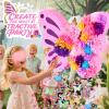 27" Extra Large Butterfly Pinata with Stick and Blindfold for Themed Party Decoration, Spring Party Supplies view 3