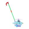 Bffcnl Push Along Toy Airplane Trolley for Learning Activities for Ages 1-3, Blue view 1