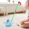 Bffcnl Push Along Toy Airplane Trolley for Learning Activities for Ages 1-3, Blue view 2