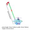 Bffcnl Push Along Toy Airplane Trolley for Learning Activities for Ages 1-3, Blue view 4