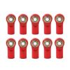 10Pcs Metal M4 20MM Aluminum Link Tie Rod End Ball Joint For 1/10 RC Car Crawler AXIAL SCX10 D90 D110 For Tamiya CC01 Racing(10pcs red) view 1