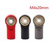 10Pcs Metal M4 20MM Aluminum Link Tie Rod End Ball Joint For 1/10 RC Car Crawler AXIAL SCX10 D90 D110 For Tamiya CC01 Racing(10pcs red) view 2