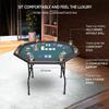 ZivPlay Poker Table Foldable Texas Holdem Poker Table Portable with Folding Legs for Card Game and Casino Gambling 8 Player Octagon view 2
