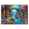 1000Pcs Wooden Jigsaw Puzzle Fantasy Fairy Tale Forest with Magical Tree Houses Pink Flowers Waterfall 19.69x27.56 Inch for Adults Kids Family Game Night Home Decor1 view 1